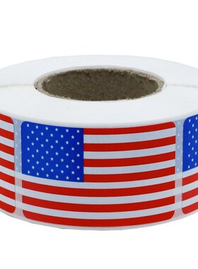 250Pcs/roll American Flag Stickers Patriotic Sticker 2 x 1
