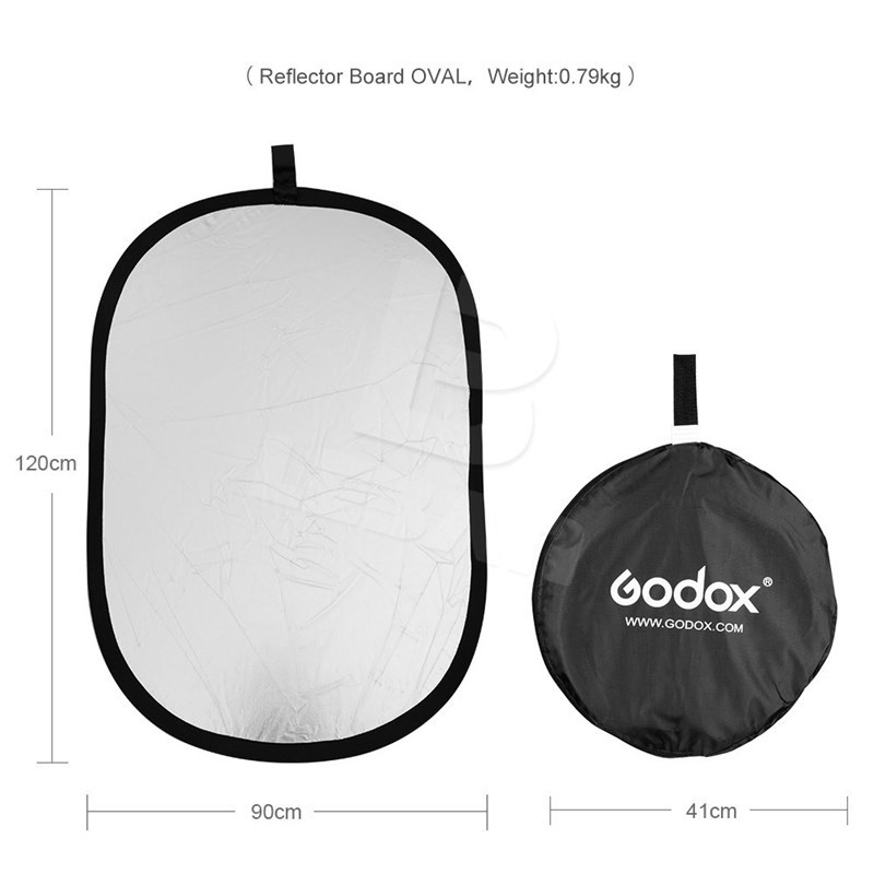 Free   tracking Godox 5 in1 Reflector 90* 120cm  oval shape