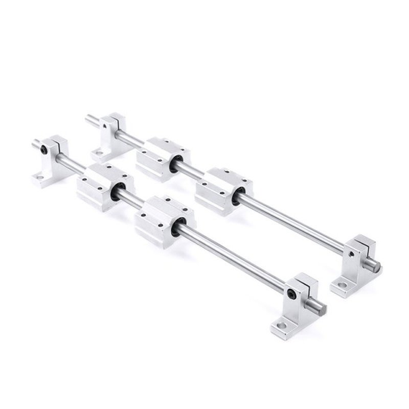 2pcs Chrome Linear Rail Shaft 300x8mm With SK8 SCS8UU Guide