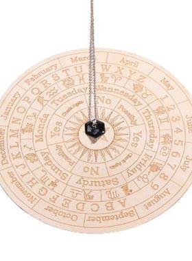 Altar Pendulum Board Wooden Game Round Home Decor Dowsing