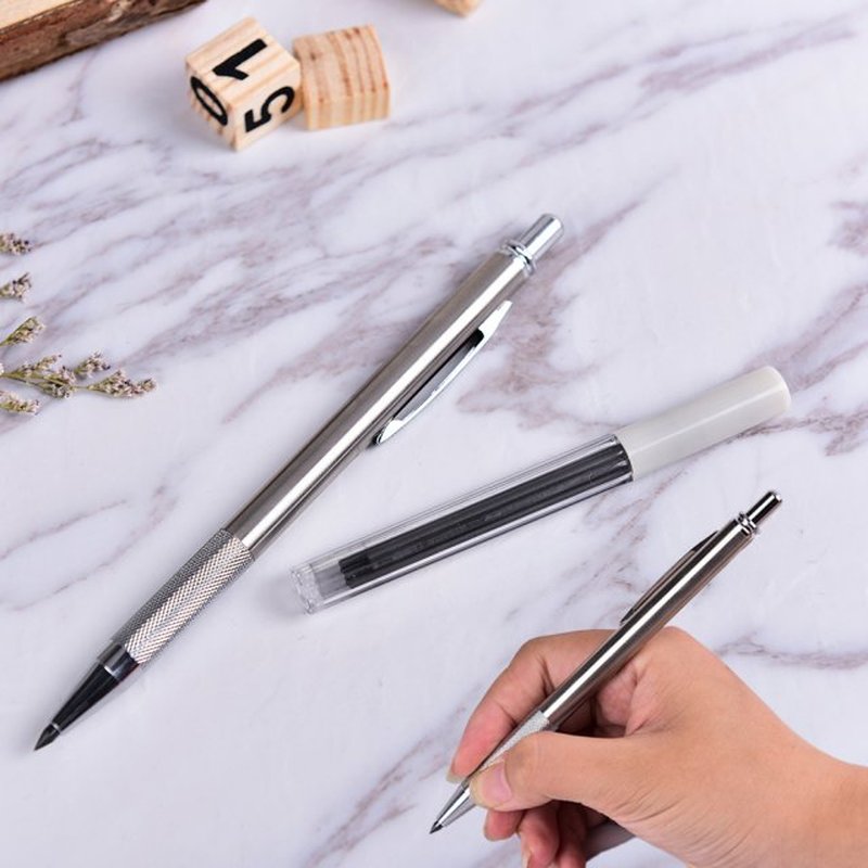1Set 3.0mm HB Lead Holders Automatic Mechanical Pencil 4 Lea