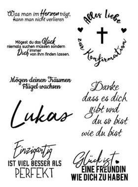 Blessing Lettering German Wishes Clear Stamps for Card Makin