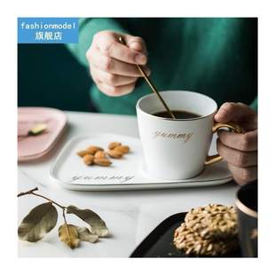 Gold Rim ceramic Coffee mug tumbler Tea Cup and Saucer Set p