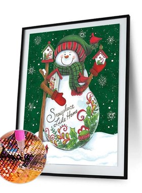 Christmas 5D DIY Diamond Painting Kits Resin Full Round Diam