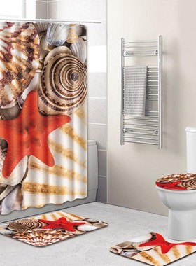 New Elephant Printed Pattern Non-slip Bath Mat Set Wateproof