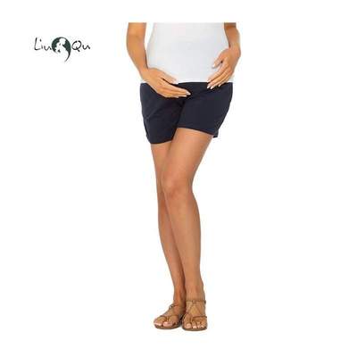 Maternity Summer Shorts High Waist Pants for Pregnancy Pregn