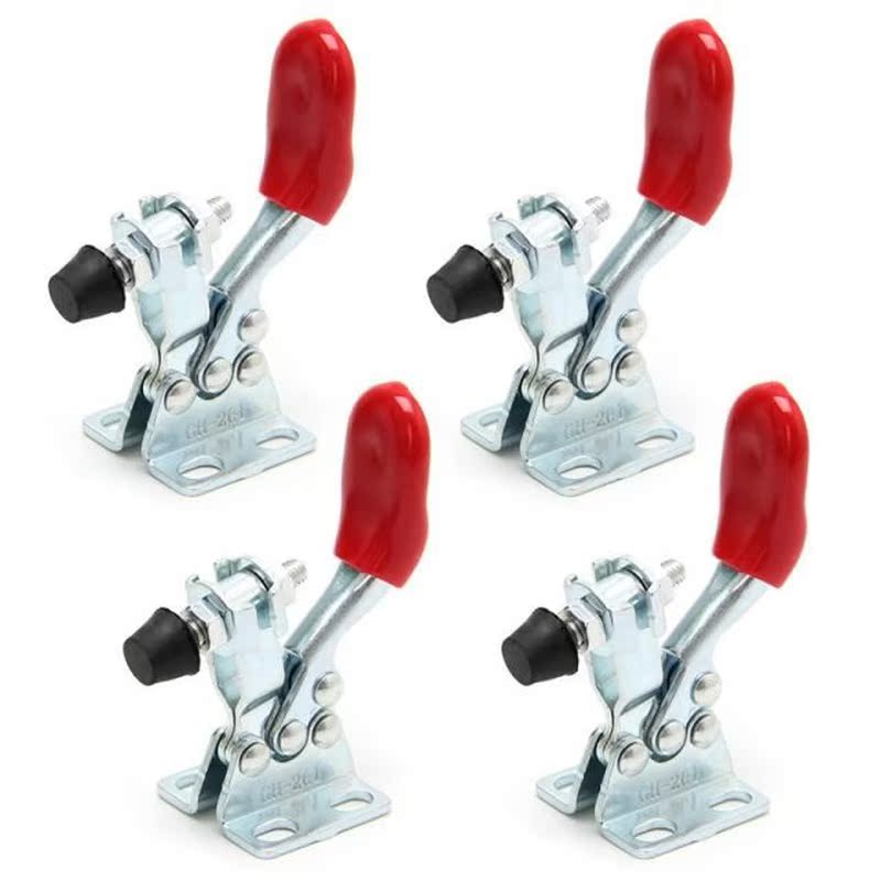 4Pcs Metal Horizontal Quick Release Hand Tool Toggle Clamp F