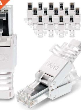 Network Connectors, Tool-Free CAT6A RJ45 LAN UTP Cable Conne