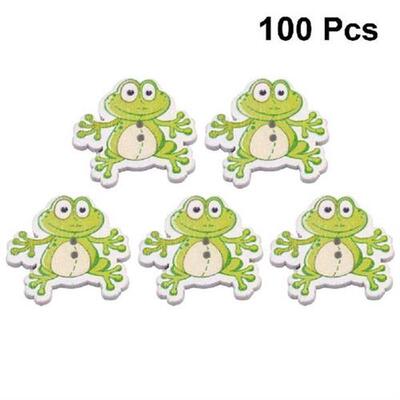 Buttons Sewing Wooden Cartoon Decorative Button Accessories