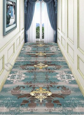 Pastoral Style Long Hallway Carpet European Corridor Carpets