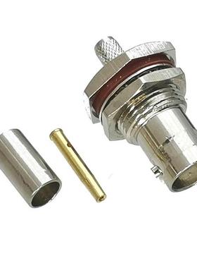 Connector BNC Female Jack Nut Bulkhe Crimp For RG58 RG142