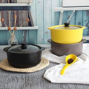 Ceramic Pot Casserole Soup-Pot Kitchen-Pots Heat-Cooker Stew