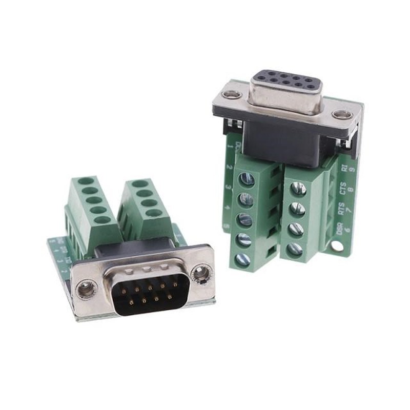 1PCS DB9 Male Female Adapter Signals Terminal Module RS232 S