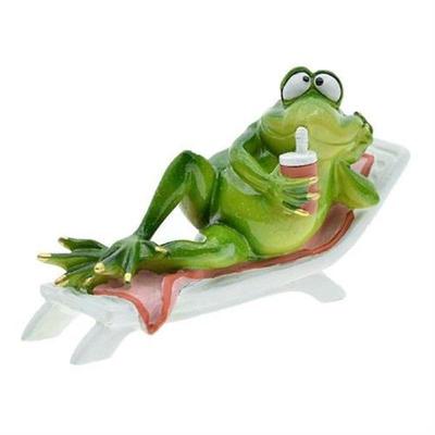2x Funny Couple Frog Statue Sculpture Figurine Artwork
