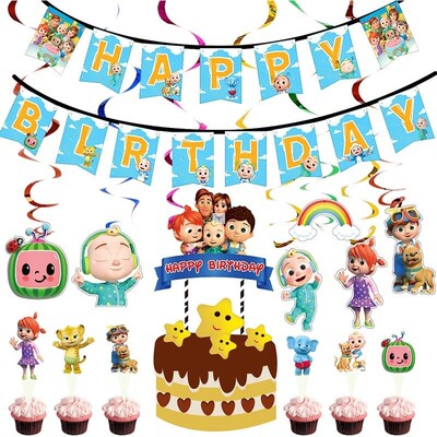 Cocomelon Theme Party Decoration Tableware Paper Cup Plate