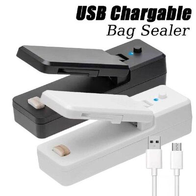 2 IN 1 USB Chargable Mini Bag Sealer Heat Sealers With