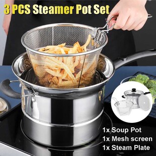 Pasta Pot Cooking Noodle Pot Stainless Steel Soup Pan Steame