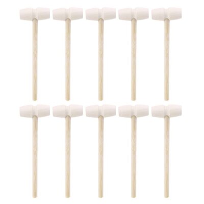10 Pcs Wooden Hammers Toys for Chocolate Breakable Heart Min