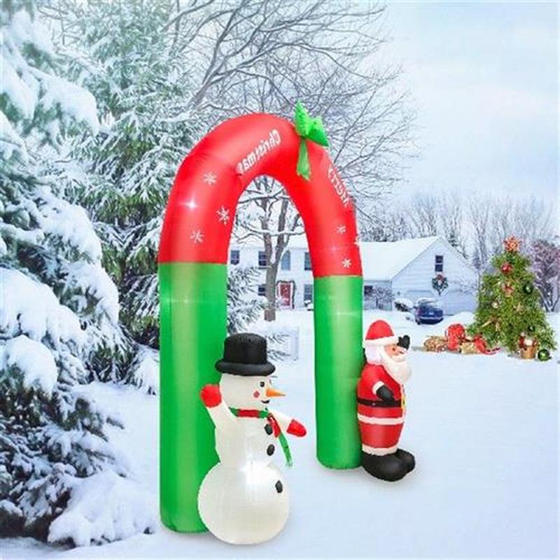 2.4m Christmas Inflatable Arch Santa Claus Snowman Archway