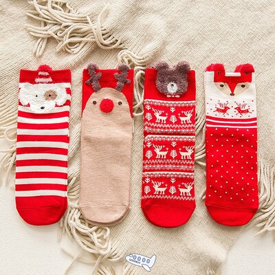 Santa Claus Merry Christmas Socks Cartoon Xmas Socks Christm