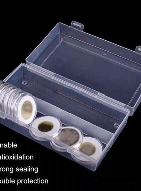 46 mm Coin Capsules Plastic Round Coin Holder Case and 7Size