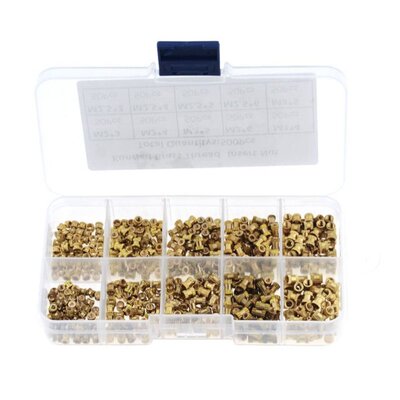 500PCS/Box M2 M2.5 M3 Brass Insert Nut Injection Molding Bra