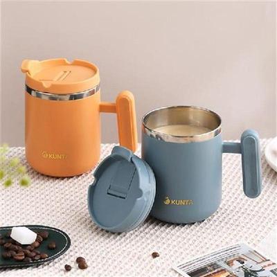 Handle Vacuum Flask Office Mug 304 Stainless Steel With Lid