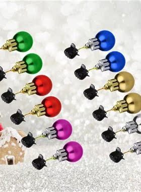 Christmas Beard Ball Bell Clips Mini Cute Mustache Bulb