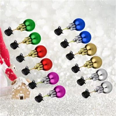 Christmas Beard Ball Bell Clips Mini Cute Mustache Bulb