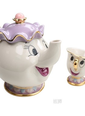 2020 Cartoon Beauty And The Beast Teapot Mug Mrs Potts Chip