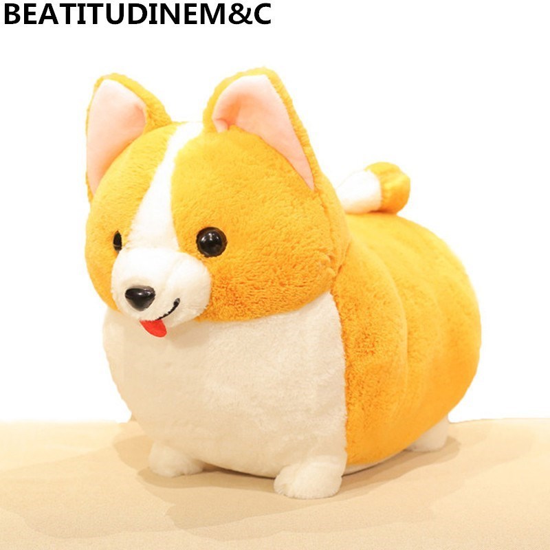 New Fat Corgi Dog Plush Toy Stuffed  Animal Cartoon Pillow