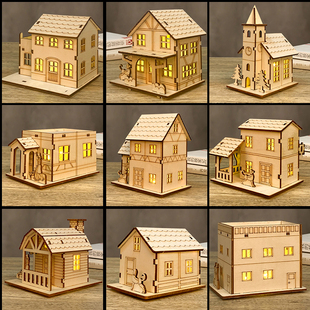 DIY Assembly model Wooden Building kits Dollhouse miniature