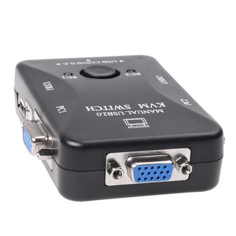 2-Port USB 2.0 KVM Switch Switcher   VGA Cable Cord Mouse/KY