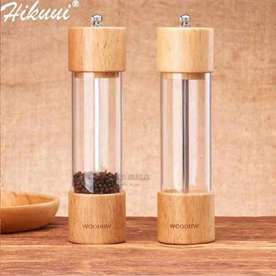 Household Wood Salt Pepper Grinder Peper Mills Manual Home G