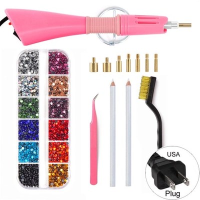 4000pcs 2 Boxes Mix Color DMC Hot Fix Rhinestones Set Hotfix