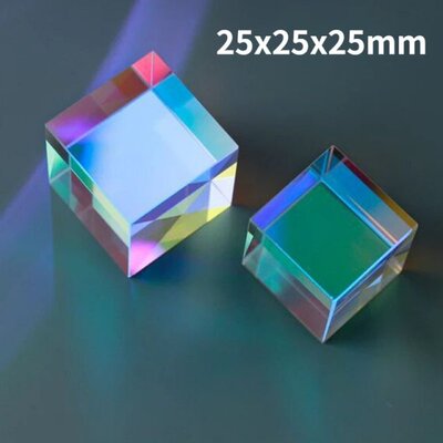 1pcs Optical Glass Dichroic Cube Prism RGB Combiner Six-Side