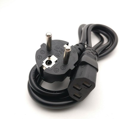 1PCS 1.5m EU Europe 3Pin Power Cord Cable EU 3Prong Laptop A