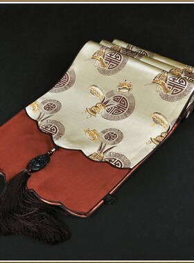 The new Chinese style luxury silk brocade table runner Jade