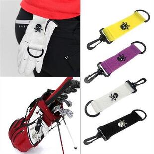 Golf Towel Polyester with Carabiner Hook Magic Tape