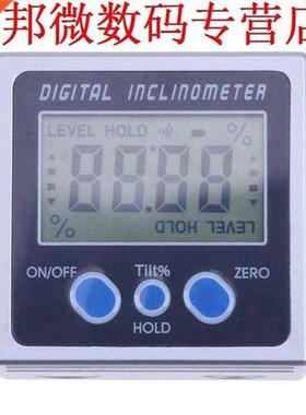 Hoek Meter Gradenboog Inclinometer Level Box Hoek Gauge Zilv