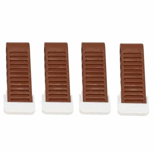 4PCS Rubber Door Stopper, Door Stop Wedge with Door Holder,
