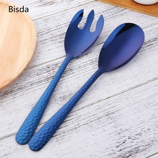 Big Salad Serving Spoon Fork Set Mix Spoons Hot Pot Porridge