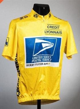 United States postal service Yellow jersey Short Sleeve Cycl