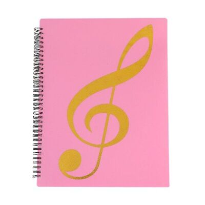 Portable Music Binder Sheet Music Folder 40 Pages Writable