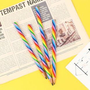 4Pcs/Pack Concentric Rainbow Pencil Crayons Colored Pencil S