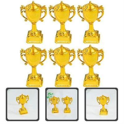 6Pcs Trophy Cake Ornament Kids Trophies Miniature Trophy