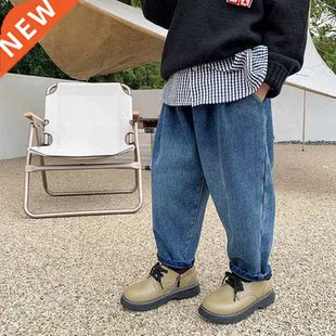 Winter thicken fashion jeans for Boys warm flocking denim pa