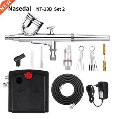 Nasedal Dual-Action Airbrush Compressor Kit Air Brush Paint