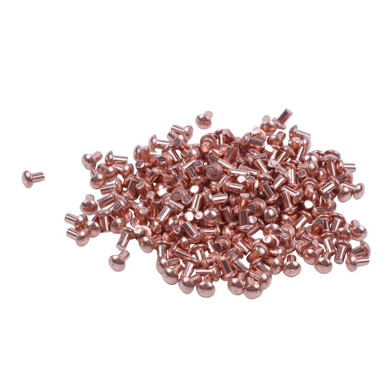 200 Pcs 5/64 x 1/8 inch Round Head Copper Solid Rivets Faste