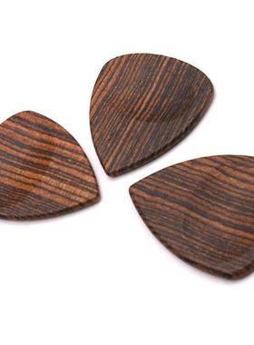 2 Pcs Wood Acoustic Bass Electric Guitar Pick Paddles Gold